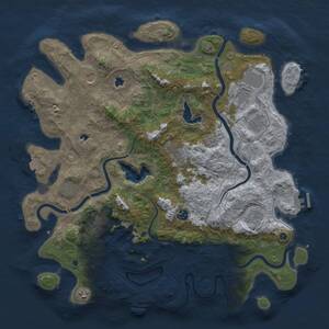 Thumbnail Rust Map: Procedural Map, Size: 4500, Seed: 1603105674, 17 Monuments
