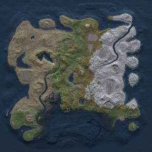 Thumbnail Rust Map: Procedural Map, Size: 4000, Seed: 100097219, 16 Monuments