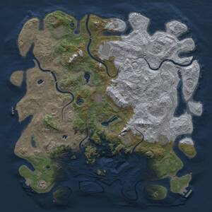 Thumbnail Rust Map: Procedural Map, Size: 4750, Seed: 1519505344, 17 Monuments