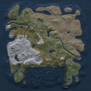 Thumbnail Rust Map: Procedural Map, Size: 4000, Seed: 746190621, 17 Monuments