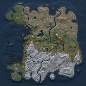 Thumbnail Rust Map: Procedural Map, Size: 4500, Seed: 35178234, 16 Monuments