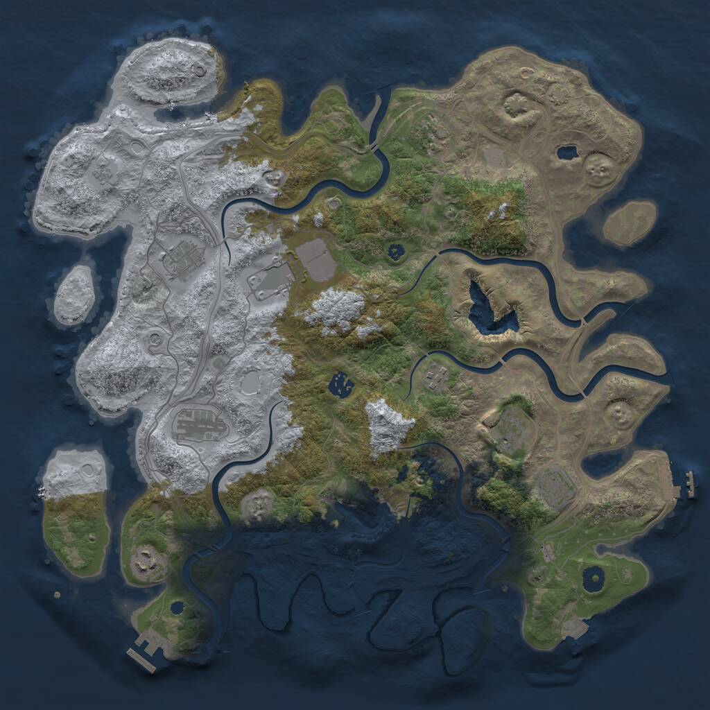 Rust Map: Procedural Map, Size: 4300, Seed: 20260507, 15 Monuments
