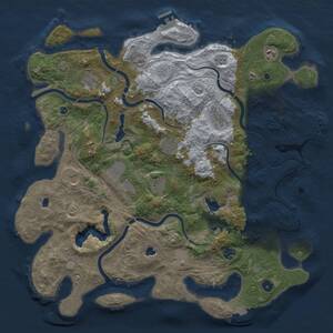 Thumbnail Rust Map: Procedural Map, Size: 4500, Seed: 2000244303, 16 Monuments