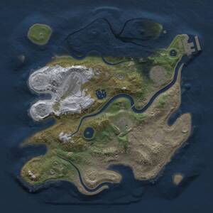 Thumbnail Rust Map: Procedural Map, Size: 3000, Seed: 103395172, 10 Monuments