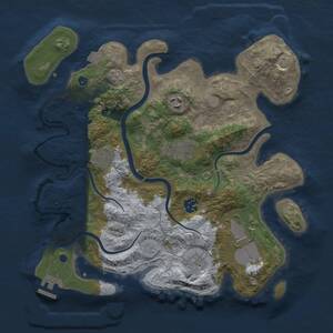 Thumbnail Rust Map: Procedural Map, Size: 3500, Seed: 1505295685, 12 Monuments