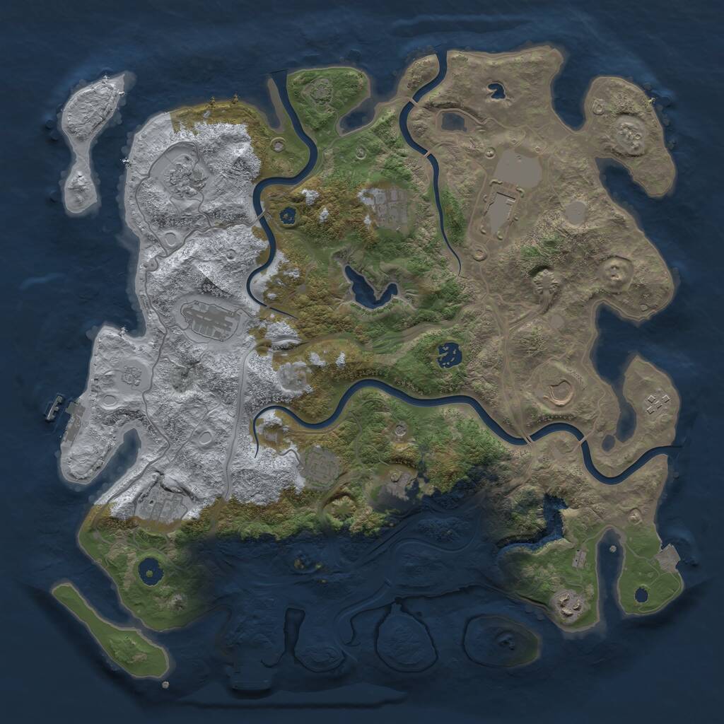 Rust Map: Procedural Map, Size: 4250, Seed: 1337481651, 17 Monuments