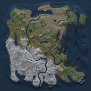 Thumbnail Rust Map: Procedural Map, Size: 4250, Seed: 1791451793, 15 Monuments
