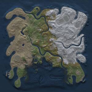 Thumbnail Rust Map: Procedural Map, Size: 4250, Seed: 1698997804, 17 Monuments