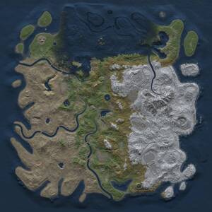 Thumbnail Rust Map: Procedural Map, Size: 5100, Seed: 1224852375, 17 Monuments
