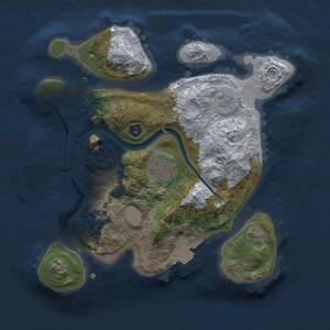 Thumbnail Rust Map: Procedural Map, Size: 2500, Seed: 635667938, 4 Monuments