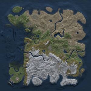 Thumbnail Rust Map: Procedural Map, Size: 4500, Seed: 522929911, 17 Monuments