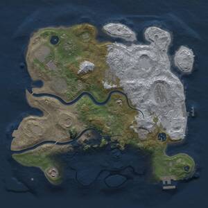 Thumbnail Rust Map: Procedural Map, Size: 3500, Seed: 1095210706, 15 Monuments