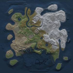 Thumbnail Rust Map: Procedural Map, Size: 3500, Seed: 161229749, 15 Monuments