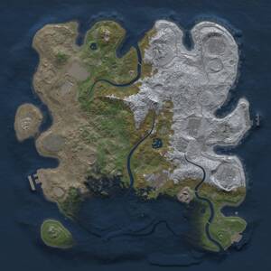 Thumbnail Rust Map: Procedural Map, Size: 3750, Seed: 1283235227, 17 Monuments
