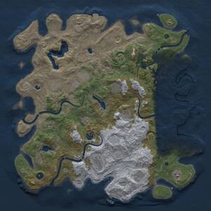 Thumbnail Rust Map: Procedural Map, Size: 4500, Seed: 1326921642, 17 Monuments