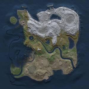 Thumbnail Rust Map: Procedural Map, Size: 3000, Seed: 153020128, 13 Monuments
