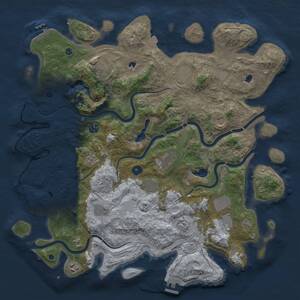 Thumbnail Rust Map: Procedural Map, Size: 4500, Seed: 882553134, 17 Monuments