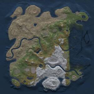 Thumbnail Rust Map: Procedural Map, Size: 4000, Seed: 10035760, 17 Monuments