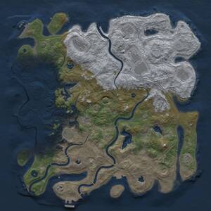 Thumbnail Rust Map: Procedural Map, Size: 4500, Seed: 1099713234, 17 Monuments