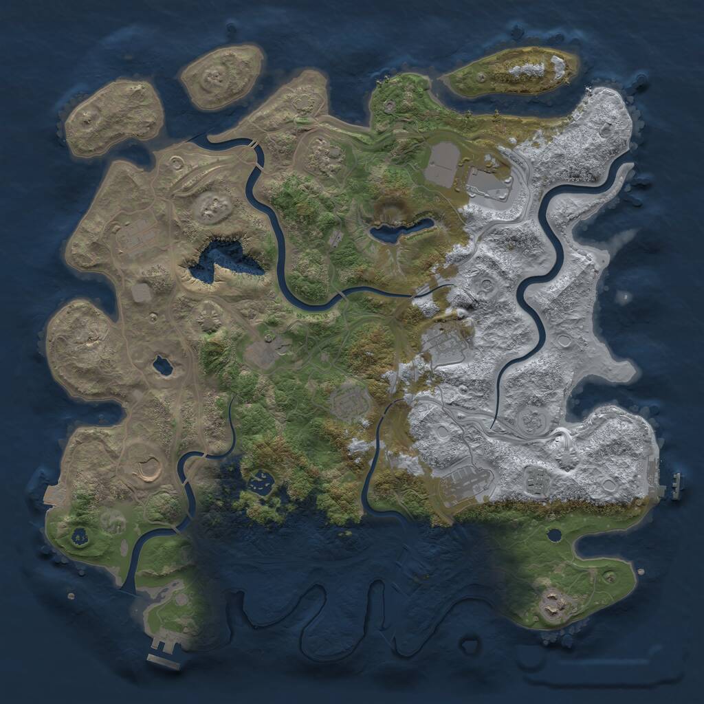 Rust Map: Procedural Map, Size: 4250, Seed: 789401222, 17 Monuments