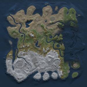 Thumbnail Rust Map: Procedural Map, Size: 4250, Seed: 1944711280, 16 Monuments