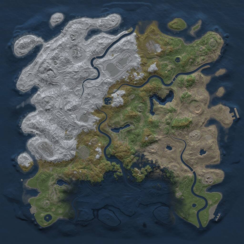 Rust Map: Procedural Map, Size: 4800, Seed: 1635635180, 17 Monuments