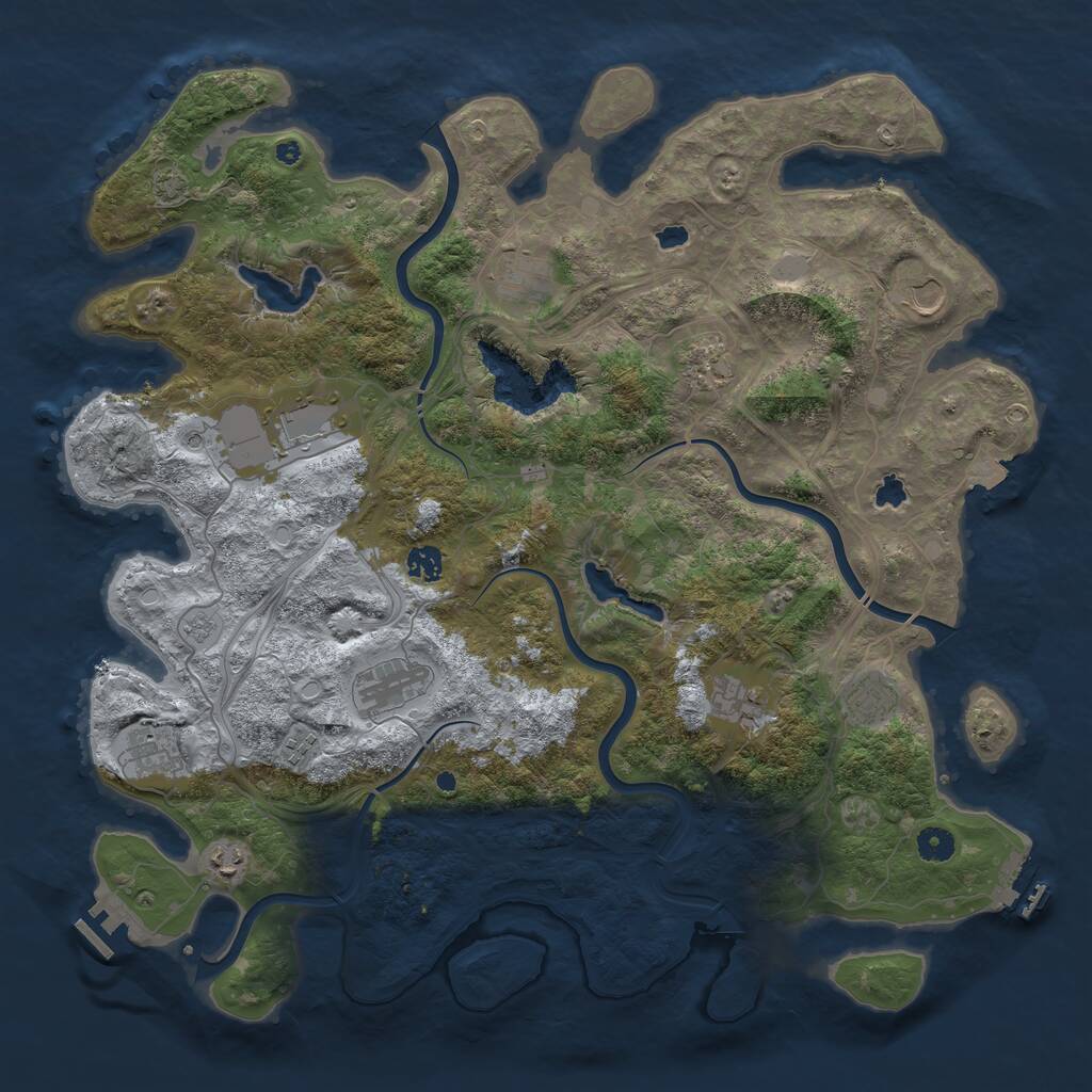 Rust Map: Procedural Map, Size: 4500, Seed: 1761122244, 17 Monuments