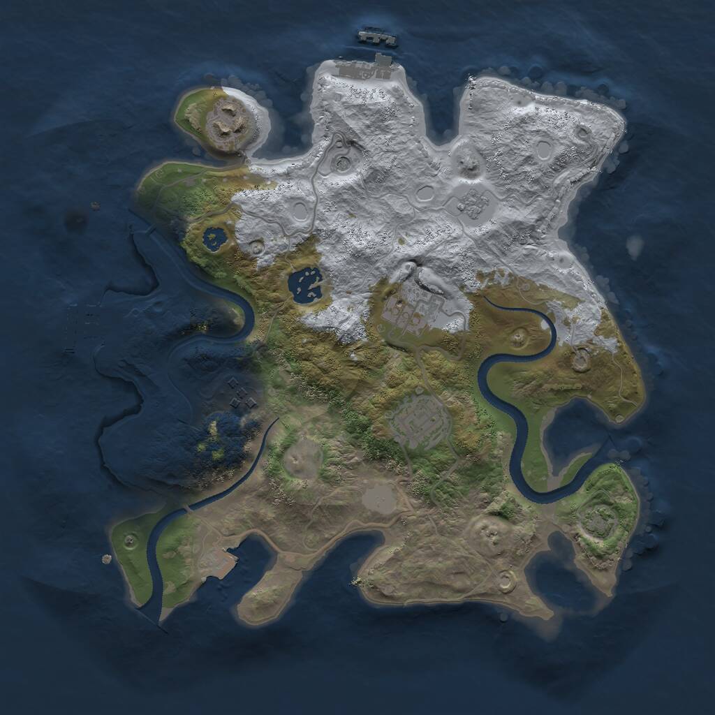 Rust Map: Procedural Map, Size: 3000, Seed: 758141313, 11 Monuments