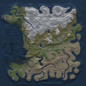 Thumbnail Rust Map: Procedural Map, Size: 4800, Seed: 2027394848, 17 Monuments