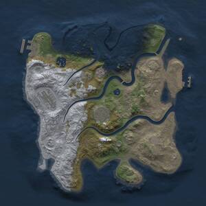 Thumbnail Rust Map: Procedural Map, Size: 3000, Seed: 944722674, 10 Monuments
