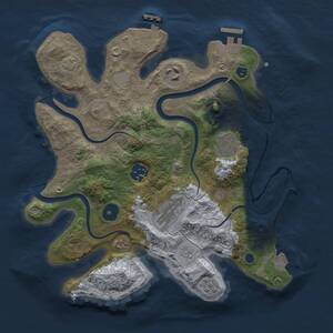Thumbnail Rust Map: Procedural Map, Size: 3000, Seed: 929572551, 10 Monuments