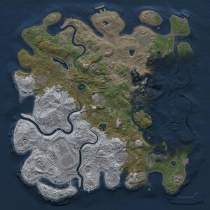 Thumbnail Rust Map: Procedural Map, Size: 4500, Seed: 1977240356, 16 Monuments