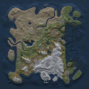 Thumbnail Rust Map: Procedural Map, Size: 4000, Seed: 660421592, 17 Monuments