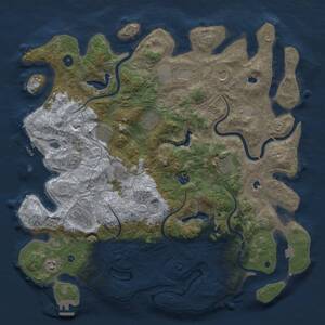 Thumbnail Rust Map: Procedural Map, Size: 4500, Seed: 1070610602, 16 Monuments