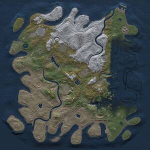 Thumbnail Rust Map: Procedural Map, Size: 4500, Seed: 1989307031, 15 Monuments