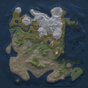 Thumbnail Rust Map: Procedural Map, Size: 3750, Seed: 984392630, 15 Monuments