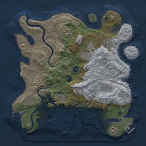 Thumbnail Rust Map: Procedural Map, Size: 3600, Seed: 809311, 16 Monuments