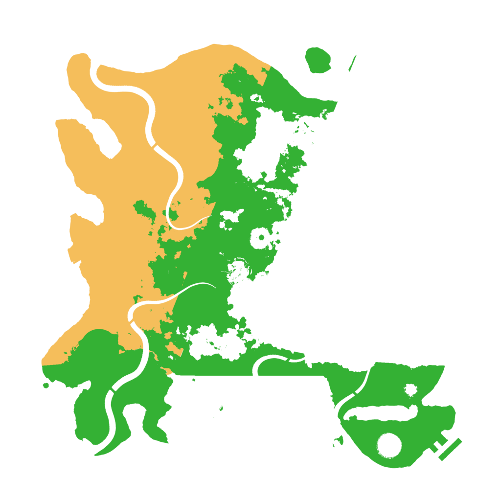 Biome Rust Map: Procedural Map, Size: 3600, Seed: 809311