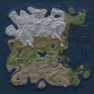 Thumbnail Rust Map: Procedural Map, Size: 4500, Seed: 1877911820, 16 Monuments