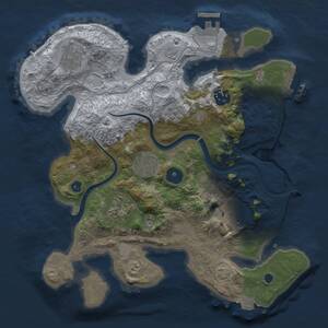 Thumbnail Rust Map: Procedural Map, Size: 3000, Seed: 716443732, 12 Monuments