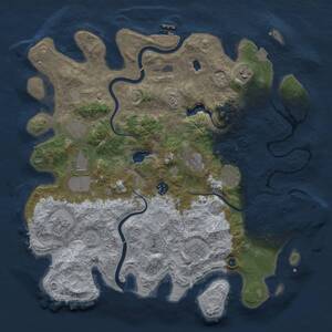 Thumbnail Rust Map: Procedural Map, Size: 4000, Seed: 1805707655, 15 Monuments