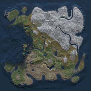 Thumbnail Rust Map: Procedural Map, Size: 4000, Seed: 2469940, 14 Monuments