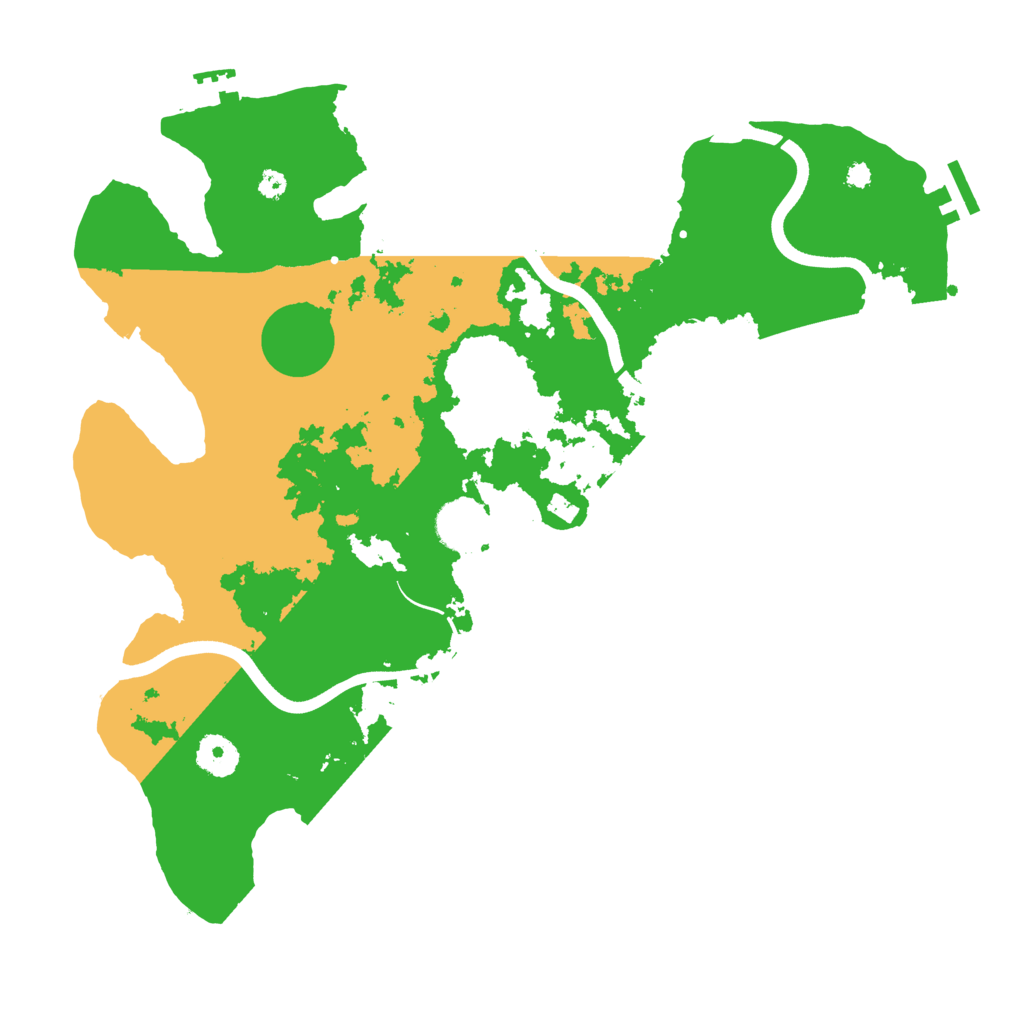 Biome Rust Map: Procedural Map, Size: 3700, Seed: 527481