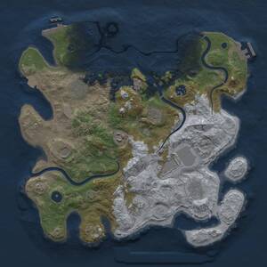 Thumbnail Rust Map: Procedural Map, Size: 3700, Seed: 527481, 15 Monuments
