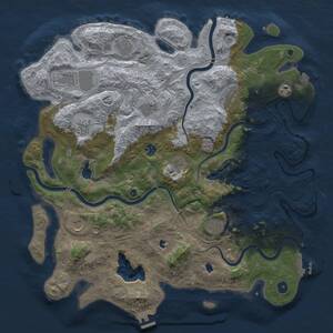 Thumbnail Rust Map: Procedural Map, Size: 4500, Seed: 590894942, 17 Monuments