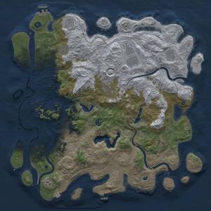 Thumbnail Rust Map: Procedural Map, Size: 4800, Seed: 1214515248, 17 Monuments