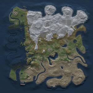 Thumbnail Rust Map: Procedural Map, Size: 4250, Seed: 1517892658, 15 Monuments