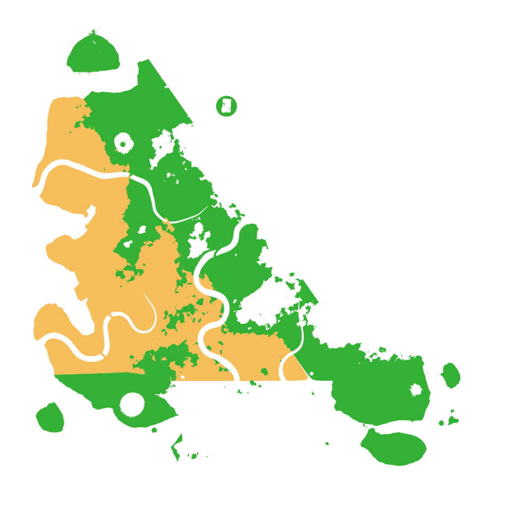 Biome Rust Map: Procedural Map, Size: 3900, Seed: 70007