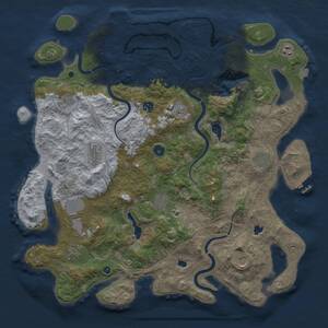 Thumbnail Rust Map: Procedural Map, Size: 4500, Seed: 699171916, 17 Monuments