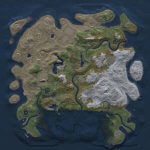 Thumbnail Rust Map: Procedural Map, Size: 4500, Seed: 742808414, 15 Monuments